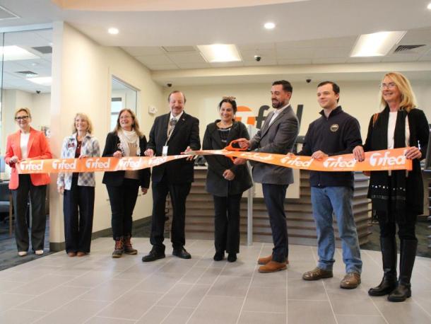 The ceremonial ribbon cutting marking the start to business in Wareham. Photos by Brandy Muz