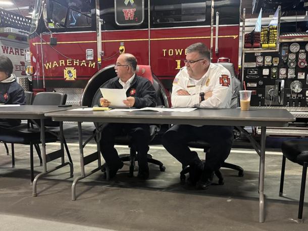Acting Chief Mark Rogers and Assistant Chief Patrick Haksell at the Tuesday, March 10 Board of Engineers meeting. Photo by Brandy Muz