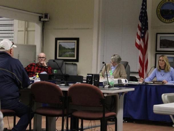 Al Richie speaks with the Wareham Select Board. Photo by Brandy Muz