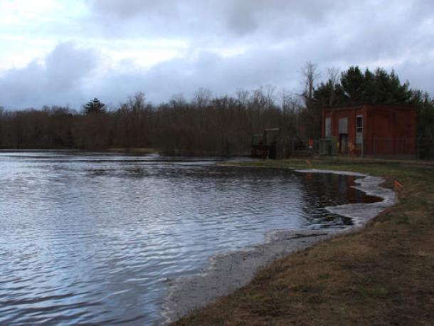 The Tremont Dam holds back Tremont Mill Pond. File photo