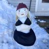 Ice Ice Babe! As the weather warmed snowmen and women popped up around town. Photo source: Kacey Solimine