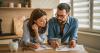 A couple reviewing their finances 
